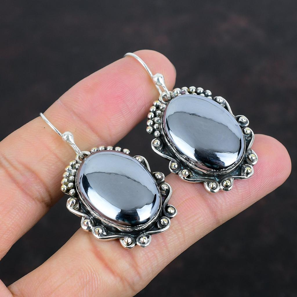 Серьги из шунгита, серьги из драгоценных камней, изящные украшения, серьги из стерлингового серебра 925 пробы, серьги ручной работы, украшения из шунгита, подарки для мамы, висячие серьги