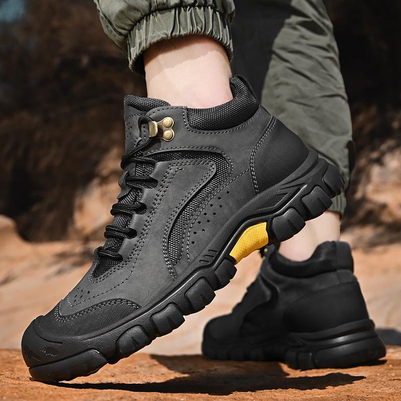 Мужские походные ботинки Velvet Mid-Cut - Нескользящие, Большие размеры, Спорт на открытом воздухе