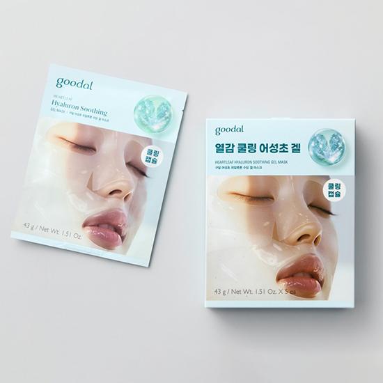 Goodal Успокаивающая гелевая маска Heartleaf Hyaluron 43 г*5 шт.