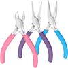 4 Pack Jewelry Pliers Jewelry Making Pliers Tools Kit With Needle Nose Pliers/Chain Nose Pliers, Round Nose Pliers