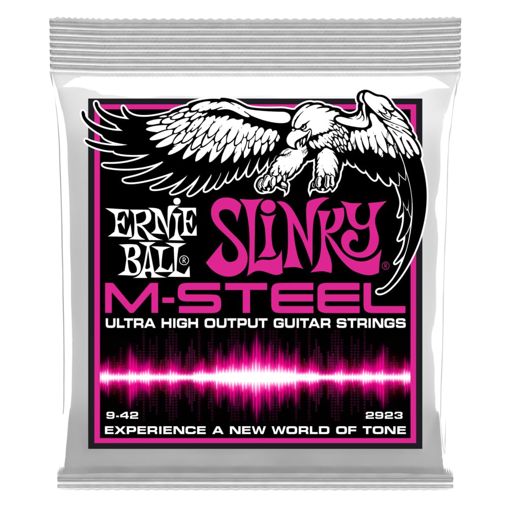 Ernie Ball 2923 Electric Guitar Strings SUPER SLINKY M Steel Super Slinky [Genuine Product] (09-42) M-STEEL