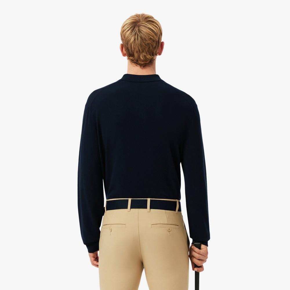 [Lacoste] Men's Basic Golf Long Sleeve Polo Sweater AH4812-55N166