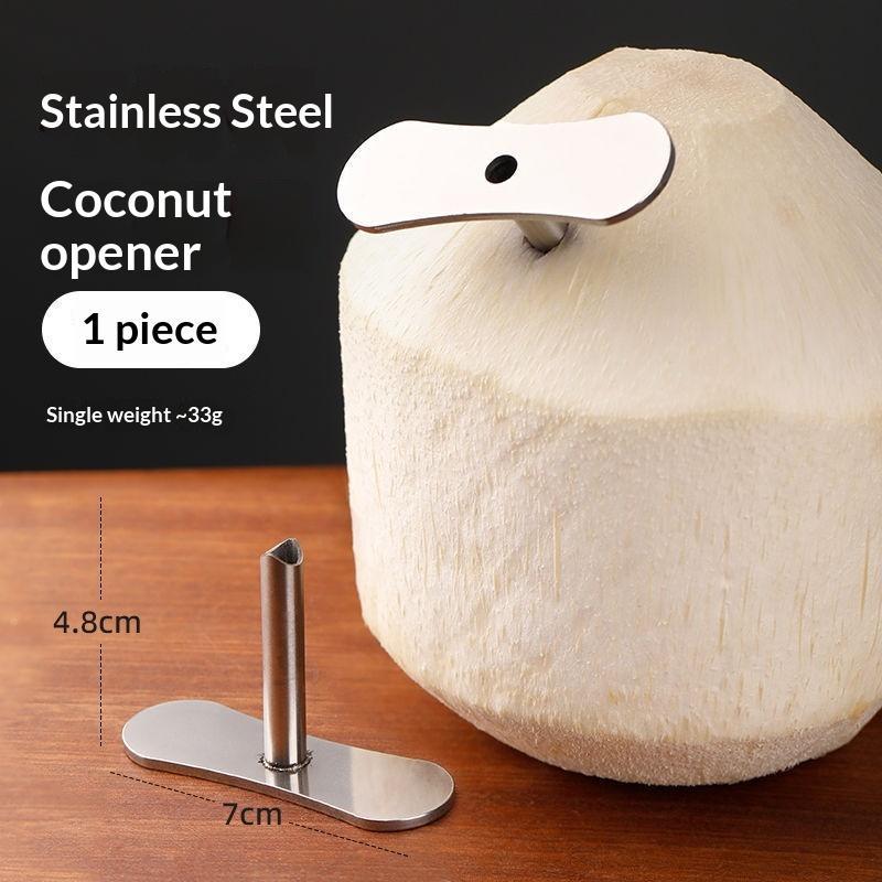 Stainless Steel Coconut Opener Reusable Safe Cutting Tool Easy To Operate for Home Kitchen Fruit Shop Accessories