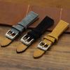 Watch Band Vintage Suede Leather Watch Strap 18mm 20mm 22mm Grey Black Brown Band Replacement Wristband Quick Release Calfskin Watchband