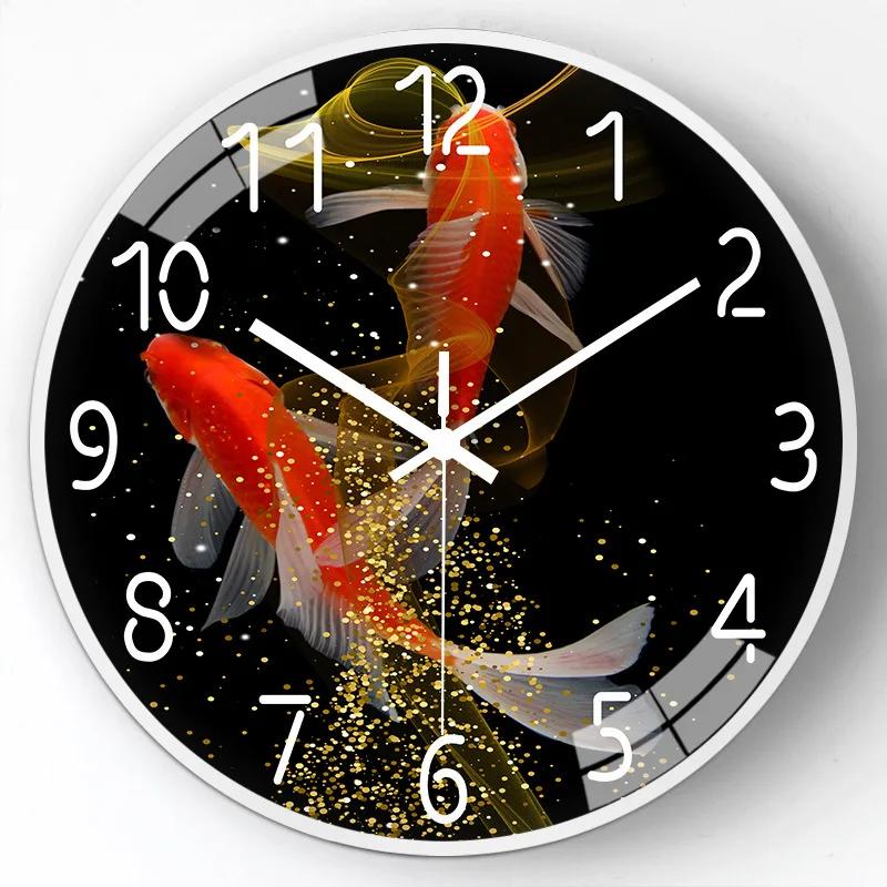 Модные персональные настенные часы простые креативные бесшумные не тикающие настенные часы для кафе кабинета гостиной спальни