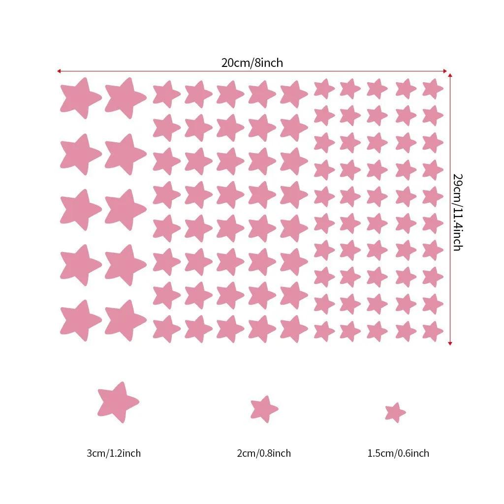 100 шт. светящиеся настенные наклейки светящиеся в темноте наклейки со звездами для детей детские комнаты красочные флуоресцентные наклейки домашний декор