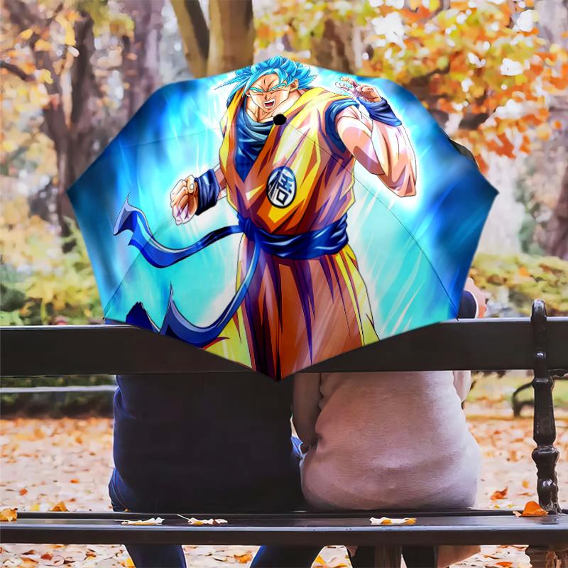 1 шт. Автоматический складной зонт - Узор Dragon Ball Super Портативный складной дизайн с 8 спицами Рождественские и Новогодние подарки