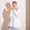 Женский универсальный короткий пиджак белого цвета Slim Fit 2022 для деловых поездок