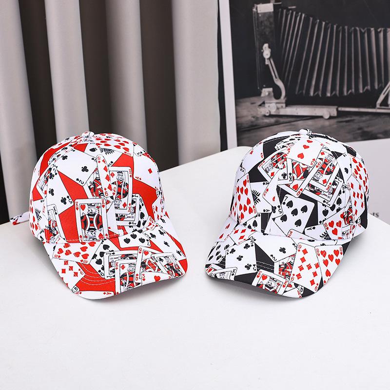 Летняя Осенняя Унисекс Трендовая Печать Покерная Цепочка Элемент Буквы Бейсболка Для Мужчин Женщин Уличная На Открытом Воздухе Хип-Хоп Кепка Snapback