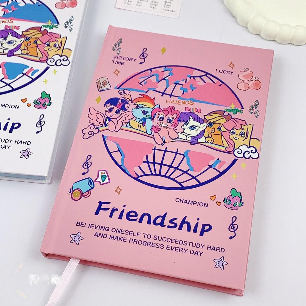Милый магнитный блокнот My Little Pony A5, цветные внутренние страницы, портативный ежедневник, милый мультяшный блокнот для фанатов