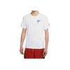 AJ23 Varsity Cotton Round Neck Letter Print Pullover Short-Sleeve T-Shirt Men Tops White DQ6075-100