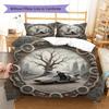 FeltBladeRunner Pattern Bedding Quilt Set Quilt Cover Pillowcase Home Decoration Birthday Gift (1 * duvet cover + 2 * pillowcase, without core)