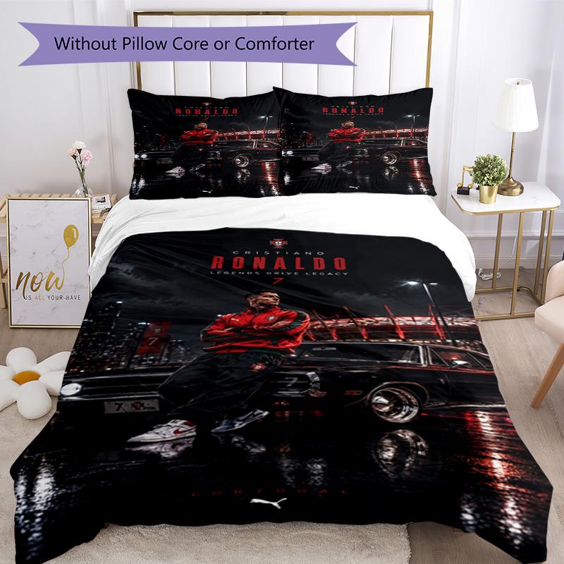 Ronaldo's Prince Neymar's Journey Glory Bedding Set, Breathable Duvet Cover with Pillowcases, Soft Bed Linen for Bedroom Home Decoration, Perfect Fest