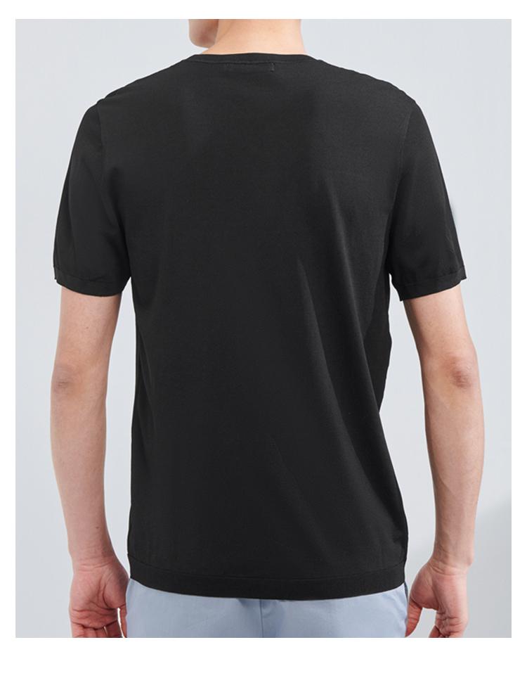 Simple Solid Color Breathable and Comfortable Short-Sleeved Knitted Shirt