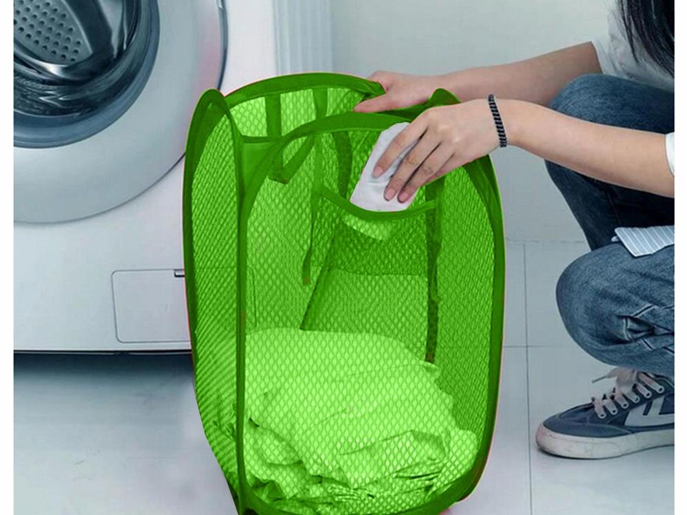Foldable Clothes Basket 48 Green (120) Gab_A
