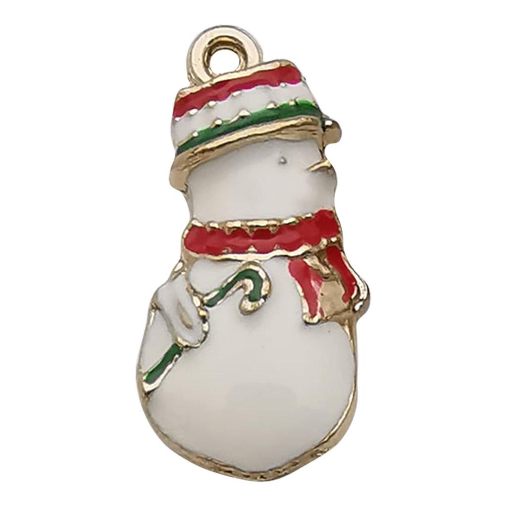 Set of 50 Christmas Oil Drop Pendants: Cute Santa, Snowman, Tree DIY Jewelry Accessories