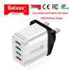Цветное 4-портовое USB-зарядное устройство для путешествий 5 В / 2,4 А Быстрая зарядка - Австралийский стандарт