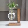 Creative Wooden Frame Hydroponic Vase Dill Plant Transparent Glass Flower Arrangement Container Desktop Ornament Home Decoration Products