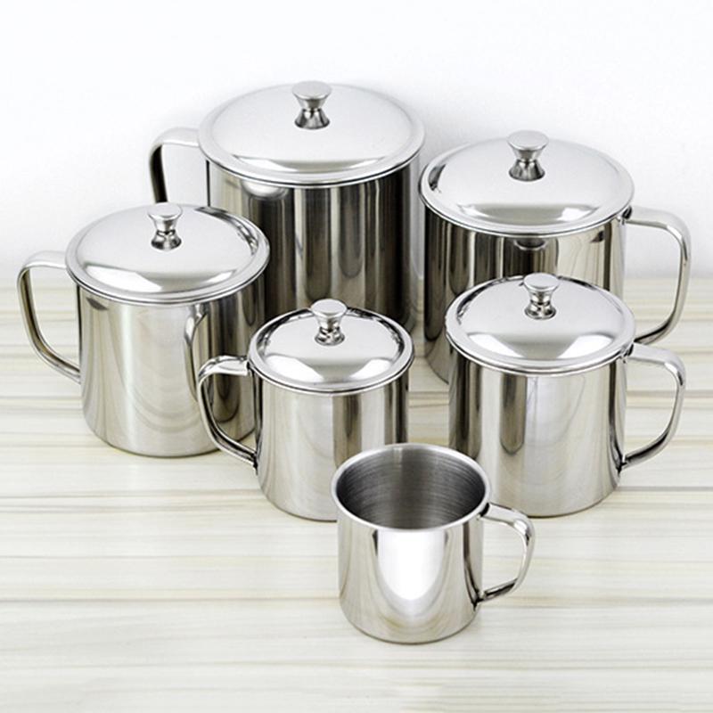 Stainless Steel Water Milk Coffee Tea Cup Camping Mug Home Travel Tumbler