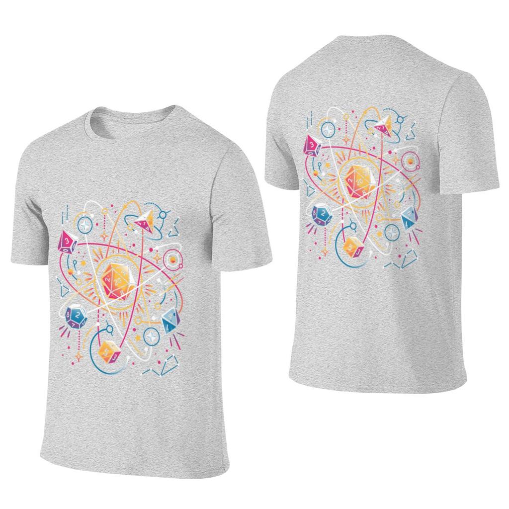 Orbital Atomic Dice Space Rpg Slim Fit Reversible Tshirt Versatile Outdoor Original Cotton Tee