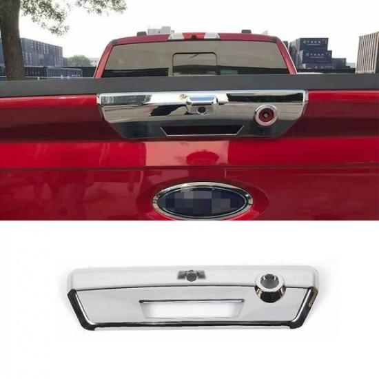 Chrome ABS Rear Tailgate Door Handle Decor Cover Trim Bezels For Ford F150 +