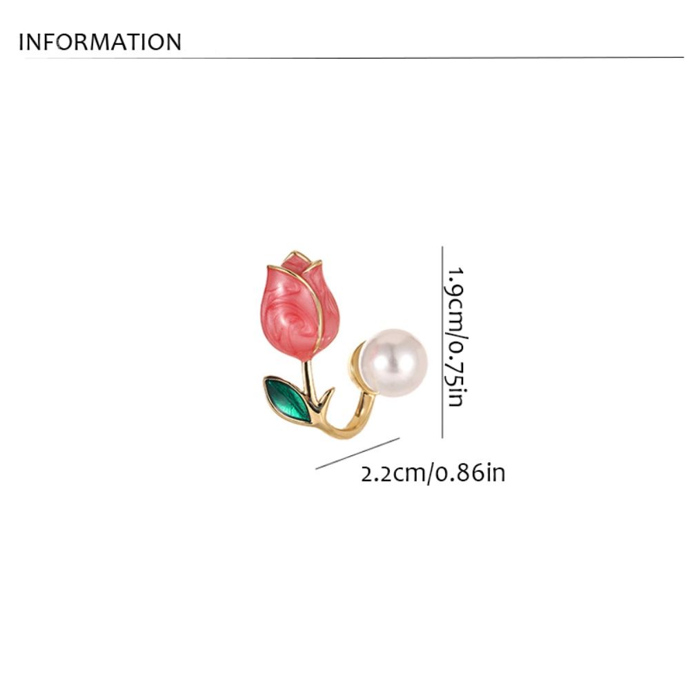 Earrings Tulip Rhinestone Jewelry Pearl Stud Earrings Korean Style Earrings Women Zinc Zinc Alloy Earrings