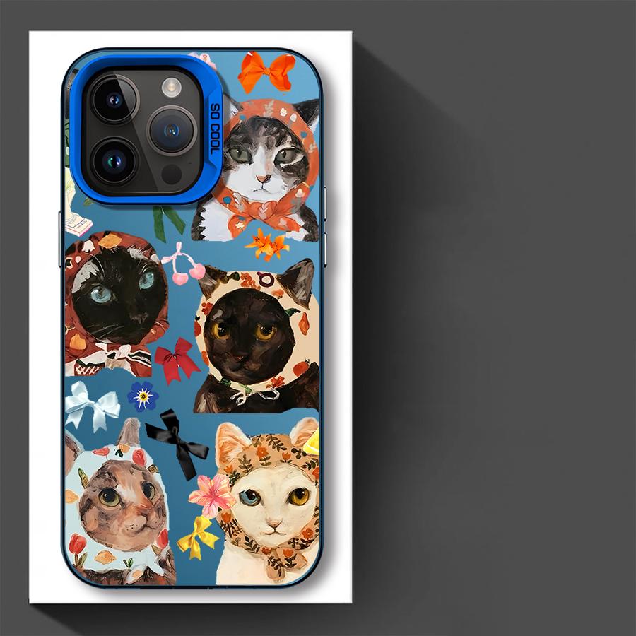 Мультяшный чехол для питомца-кошки для iPhone 17 Pro Max 15 11 13 14 Plus 12 Pro 16 Air Чехол для телефона