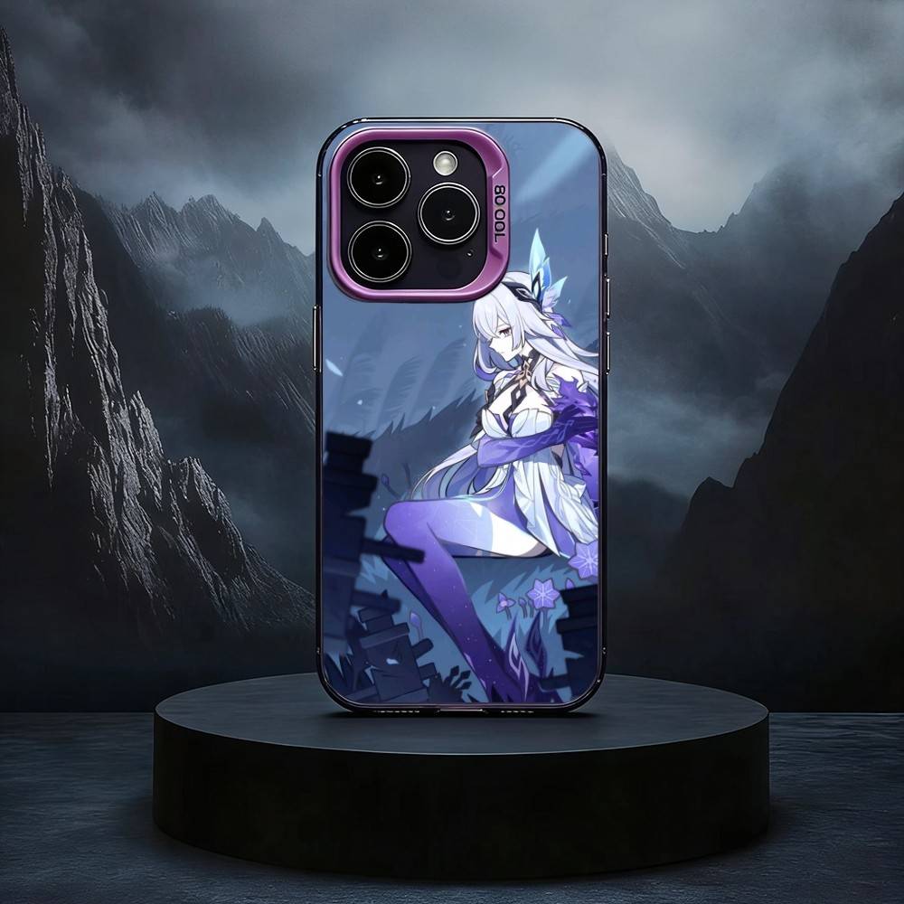 Чехол для телефона S-Skirk G-Genshin Impact Для iPhone17,16,15,14,13,12,11 Plus,Pro Max Черный Конфетный серебристый чехол для телефона