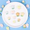 10pcs Children's Flower Hair Accessories Loose Beads Brightening Face Flower Patch Cream Glue Fresh Five-petal Mobile Phone Case Material