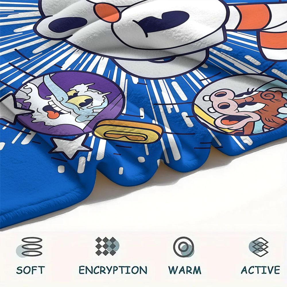 Cuphead poster Blanket, High quality Comfortable for All Seasons, Home Decor, Warmth and Comfort