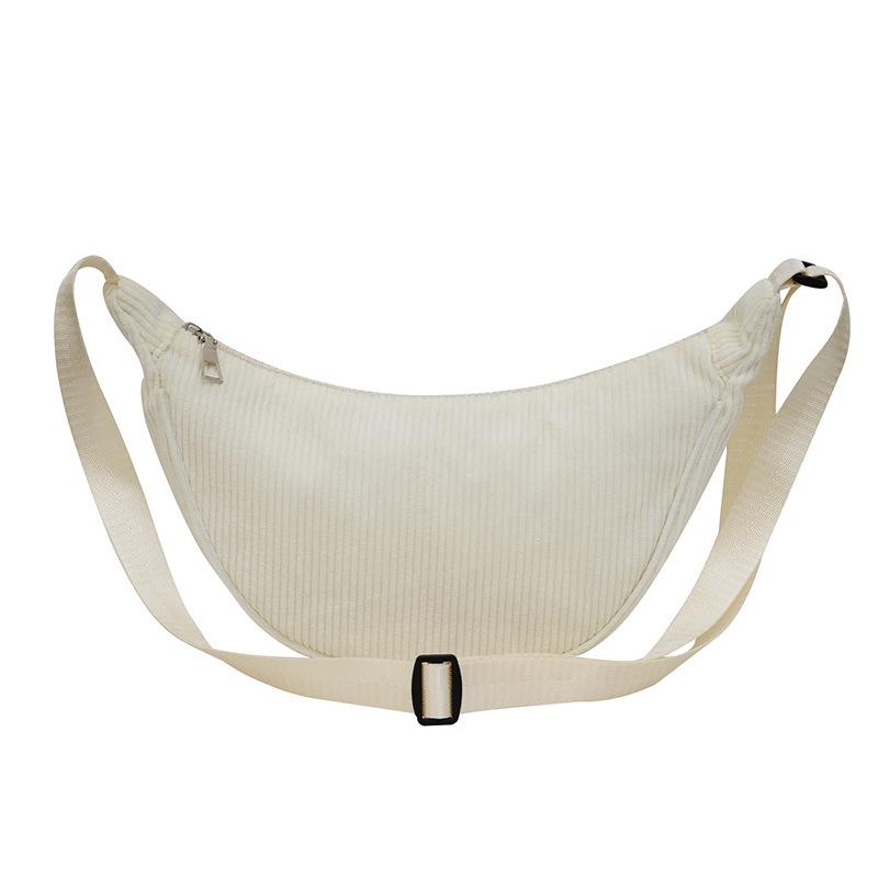 Corduroy Dumpling Bag 2024 New Versatile Messenger Shoulder Adjustable Casual Messenger Bag Women's Autumn and Winter