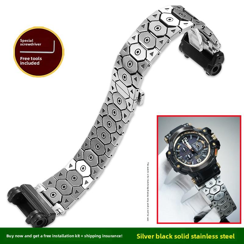 Для Casio -SHOCK 5410 GPW-1000 GPW1000 Серии Модифицированный Нержавеющая Сталь Ремешок мужской Металлический Браслет часовой ремешок Аксессуары инструменты