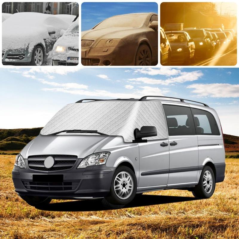 Чехол на лобовое стекло для автодома Mercedes-Benz Vito W447 2014-2024 Чехол на лобовое стекло от льда и снега Солнцезащитный чехол на переднее стекло автодома Блок УФ 5