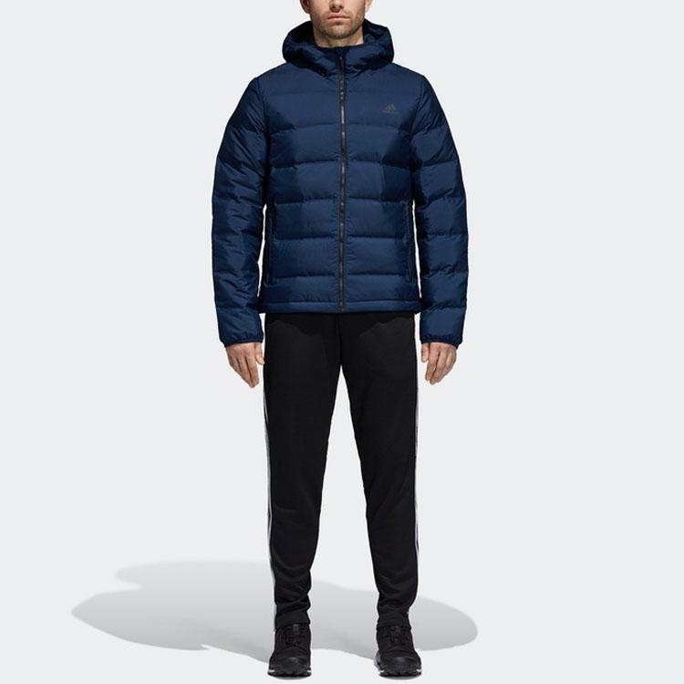 Adidas Пуховик с капюшоном Мужская верхняя одежда Темно-синий CZ2311