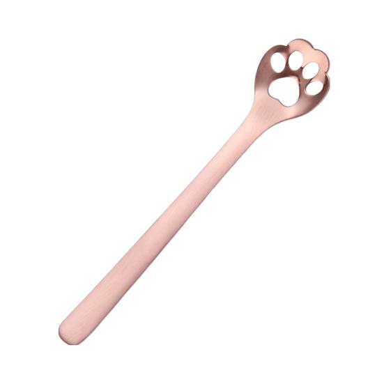 Кофейные ложки с когтями, полая чайная ложка из нержавеющей стали, дизайн в виде кошачьей лапы, безопасная для мытья в посудомоечной машине ложка для чая, кофе, льда