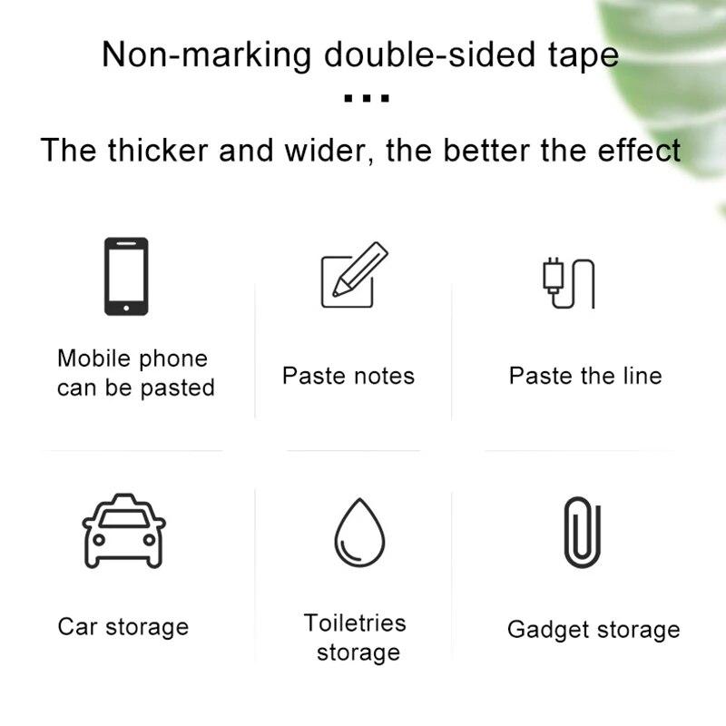 Double Sided Tape Heavy Duty Multipurpose Wall Tape Adhesive Strips Removable Mounting Tape Washable Strong Sticky Transparent Tape Gel