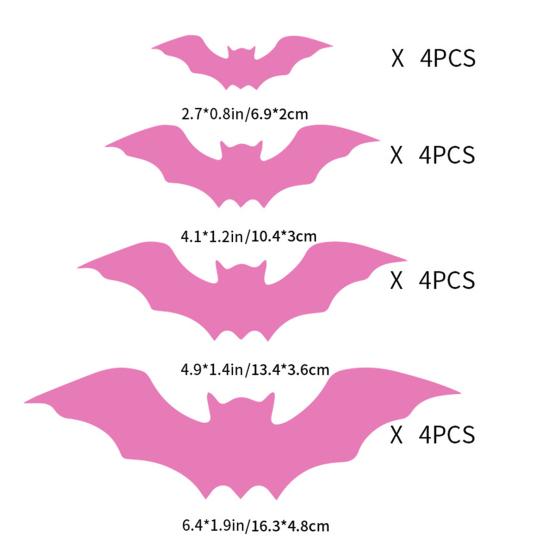 16 шт., стикер на стену на Хэллоуин, жуткие 3D наклейки с летучей мышью, долговечная наклейка на стену для праздничного украшения на Хэллоуин
