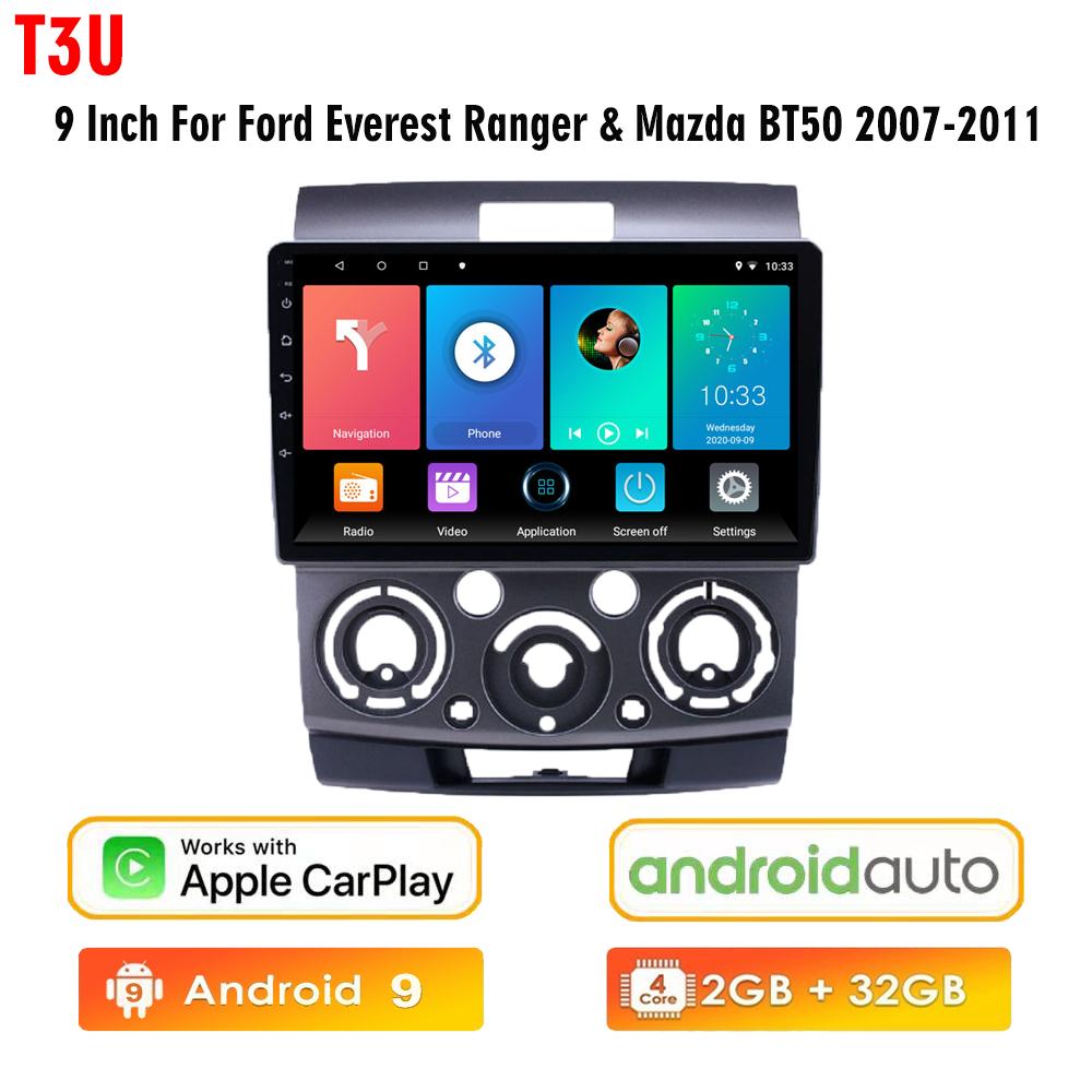 icreative Car Radio 2Din Android For Ford Everest Ranger 2007-2011 Mazda BT50 2007-2011 Multimedia Player GPS Navigation Carplay