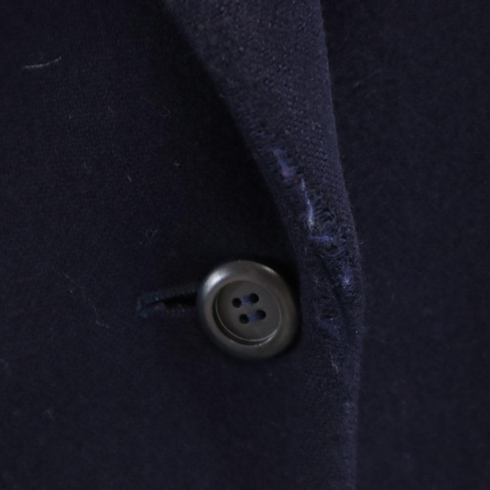 Yves Saint Laurent Пальто Честер из старого мельтона 90-х M Темно-синий Женское Б/У