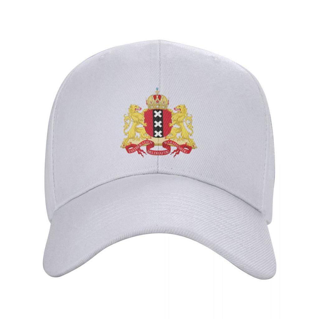 Бейсбольная кепка унисекс с гербом Амстердама на заказ, регулируемая шляпа унисекс из Нидерландов, Голландии, шляпа гордого папы, уличная кепка, кепки Snapback