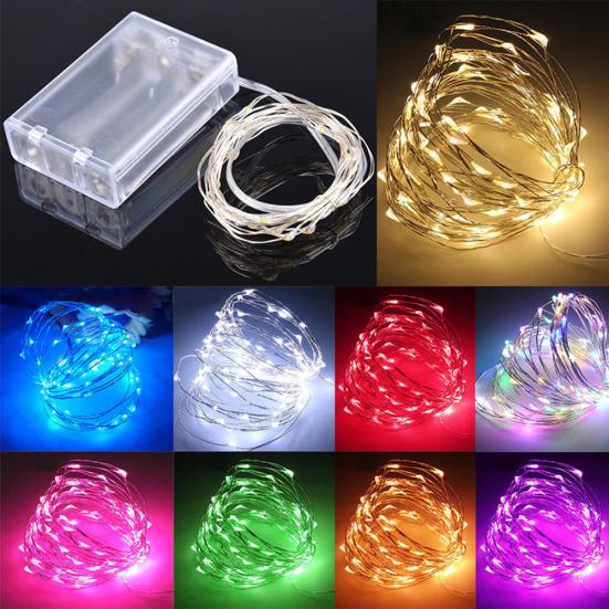 20/30/40/50/100 LED Fairy String Copper Wire Battery Operated Party Garden Light