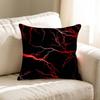 Black Red Ripple Art Pillow Cushion Cover Pillowcase Living Room Sofa Home Decor Customized