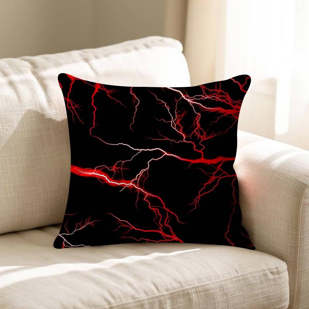 Black Red Ripple Art Pillow Cushion Cover Pillowcase Living Room Sofa Home Decor Customized