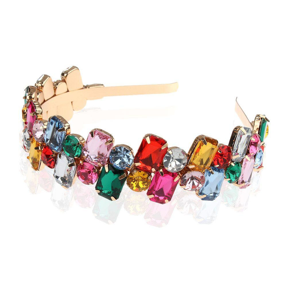 Fashion Elegant Party Jewelry Gifts Pearl Hair Band Head Wrap Rhinestone Headband Gem Crystal