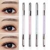 Ручная ручка для микроблейдинга с двойной головкой и стразами, перманентная ручка для татуировки бровей