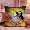 TThe Little MoleS Anime Cushion Cover Premium Comfort Reversible Pillow Cove Two In One Design For Any Room  Car Interior