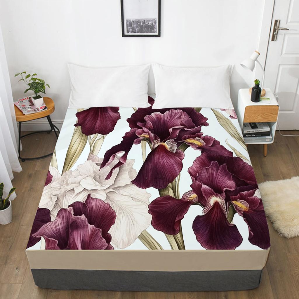 Простыня с 3D-принтом и цветочным узором, простыня с принтом, чехол для матраса, простыня, домашний текстиль, постельное белье, один предмет