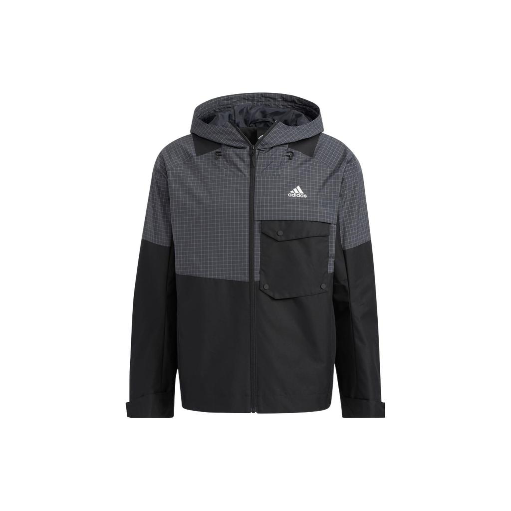 adidas Куртки Мужские Черные С Капюшоном Умеренные Другие HN9041