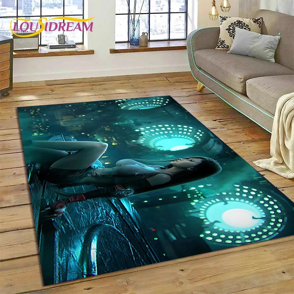 Final Fantasy Series Games Cartoon Rug Carpet for Living Room Bedroom Home Decor,Floor Mat Non-slip Decoration for Sofa Doormat