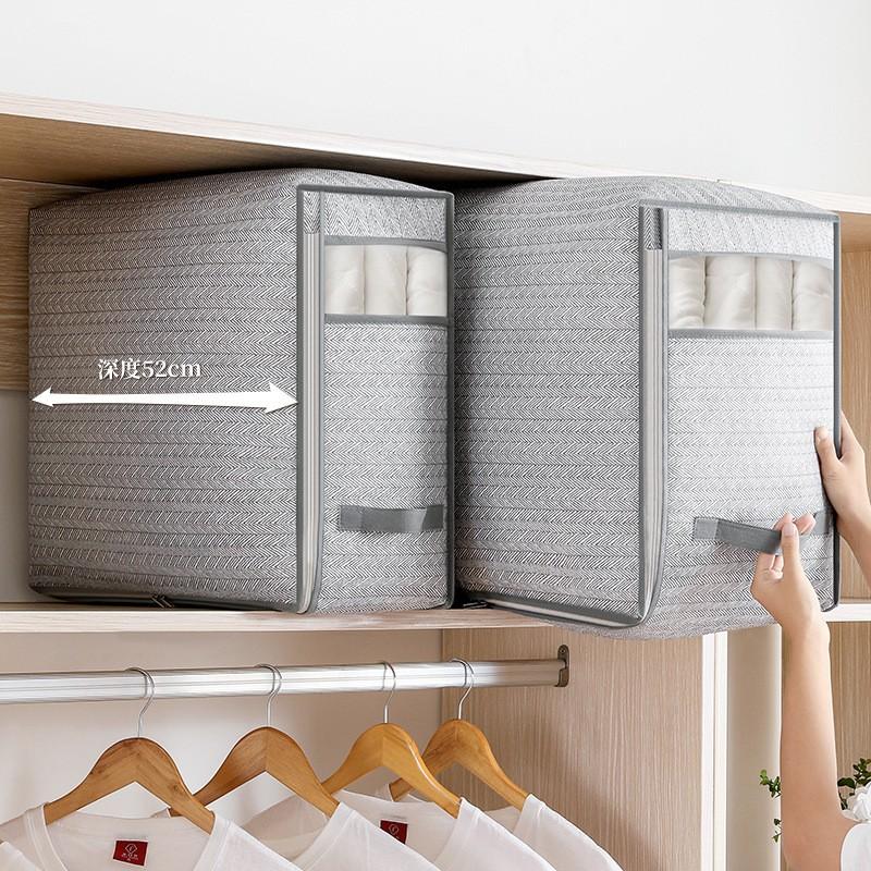 S/M/L 1 шт. серая сумка для хранения одежды, сумка для хранения одеял, сумка для сортировки одежды в гардеробе с окошком, водонепроницаемая сумка для хранения